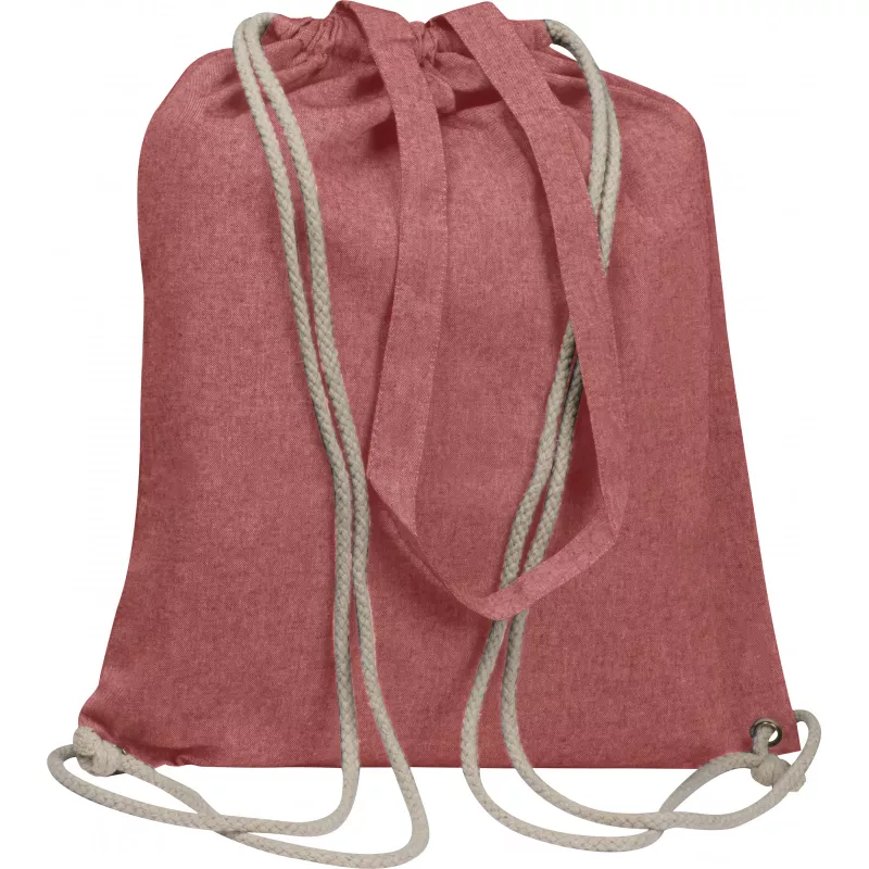 Torbo-plecak bawełna z recyklingu 140 g/m² - czerwony (6254305)