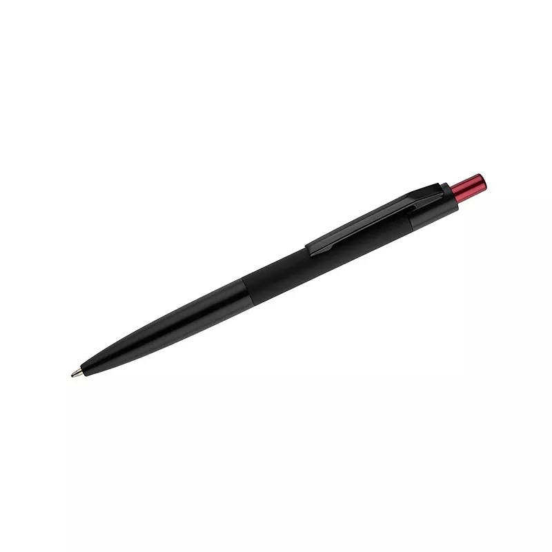 Długopis metalowy z powłoką soft touch i lustrzanym grawerem PAUL - czerwony (19746-04)