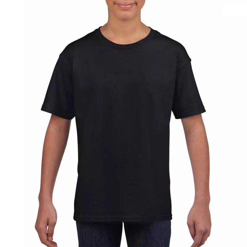 Koszulka bawełniana 150 g/m² Gildan SoftStyle™ - DZIECIĘCA - Black (64000B-BLACK)