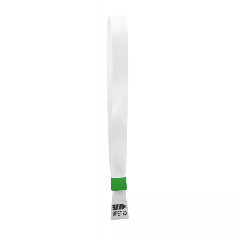 Personalizowana festiwalowa bransoletka z poliestru RPET z kolorowym plastikowym zamkiem zabezpieczającym SuboWrist - zielony (AP716732-07)