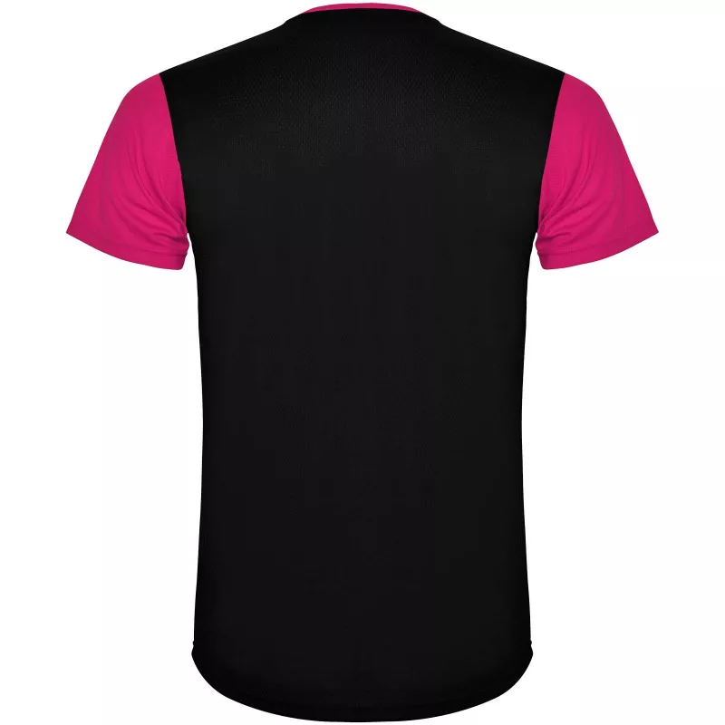 Detroit sportowa koszulka unisex z krótkim rękawem - Czarny-Fuksja (R6652-BLACK-FUCHSIA)
