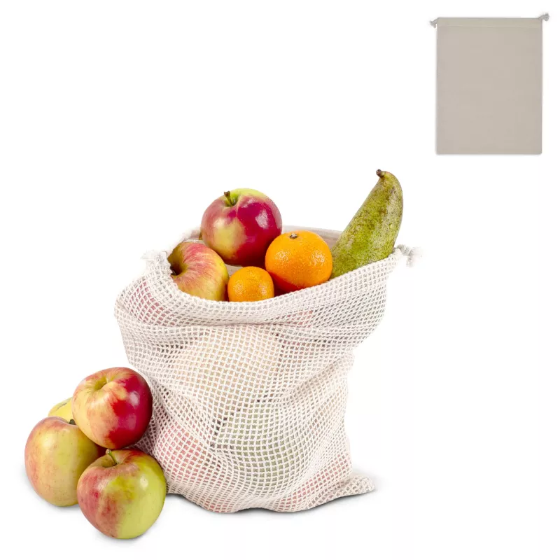 Bawełniana torba wielokrotnego użytku na żywność OEKO-TEX® 25x30cm - ecru (LT95206-N0054)