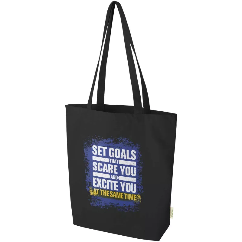 Odisha organiczna torba na zakupy z certyfikatem OCS o gramaturze 270 g/m², 10 l  - Czarny (12078690)