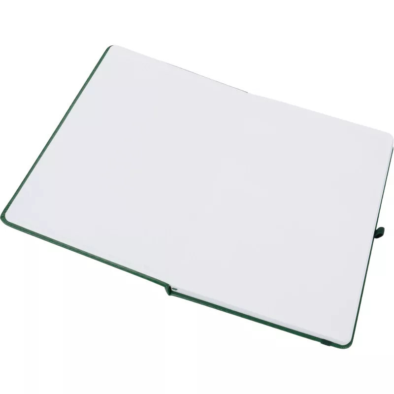 Notatnik A5 w linie z PU z recyklingu CLEO - ciemnozielony (2374899)