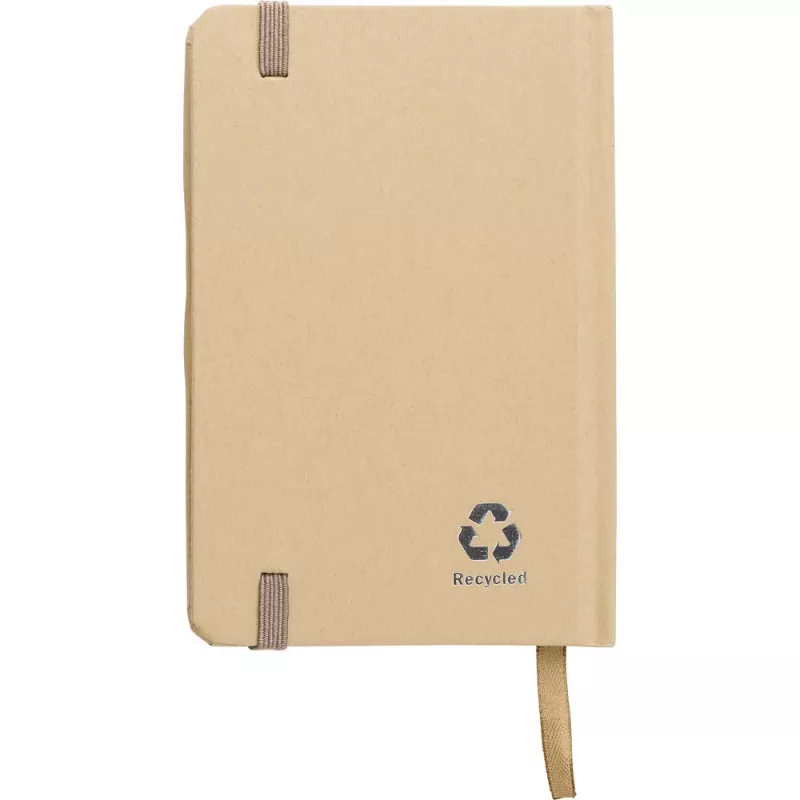 Notatnik A6 z papieru kraftowego z recyklingu - beżowy (V1164-20)
