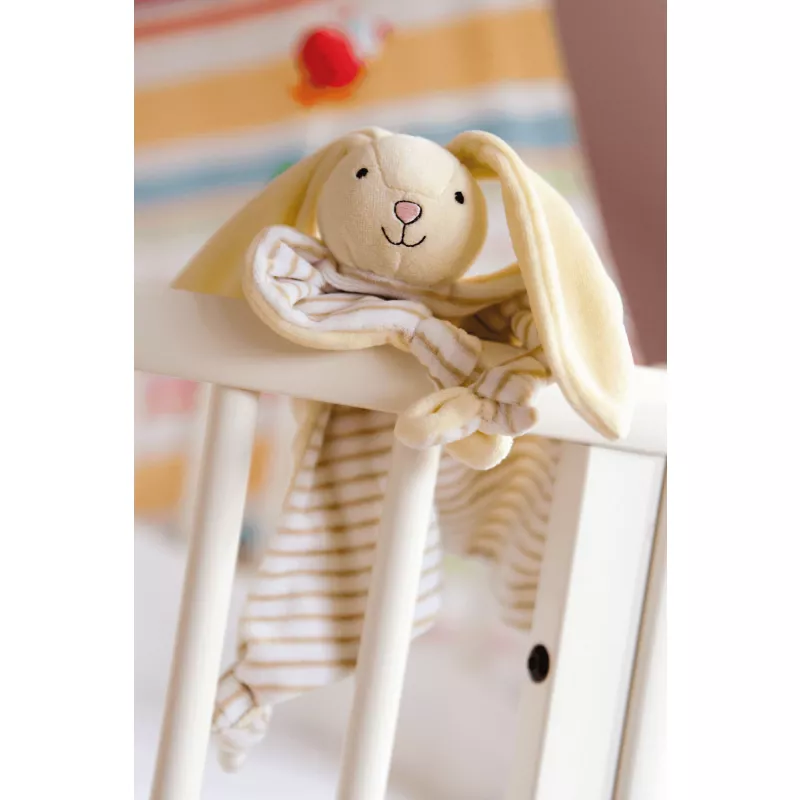 Króliczek przytulanka - biały, brązowy, żółty (56-0502196)