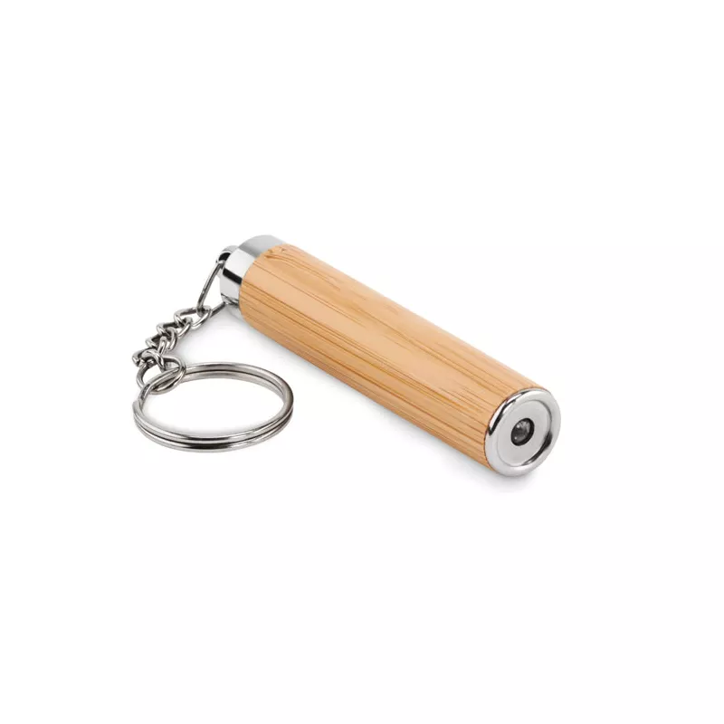 Brelok z latarką LED z bambusa PIANTI - Drewna (MO6894-40)