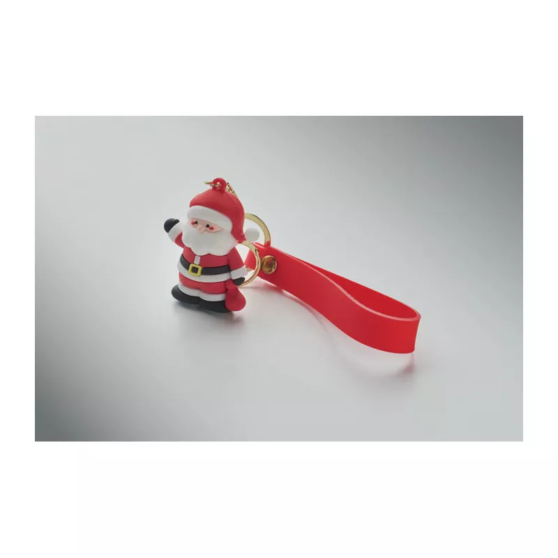 Brelok PVC Święty Mikołaj SANTACHARM - Czerwony (CX1605-05)
