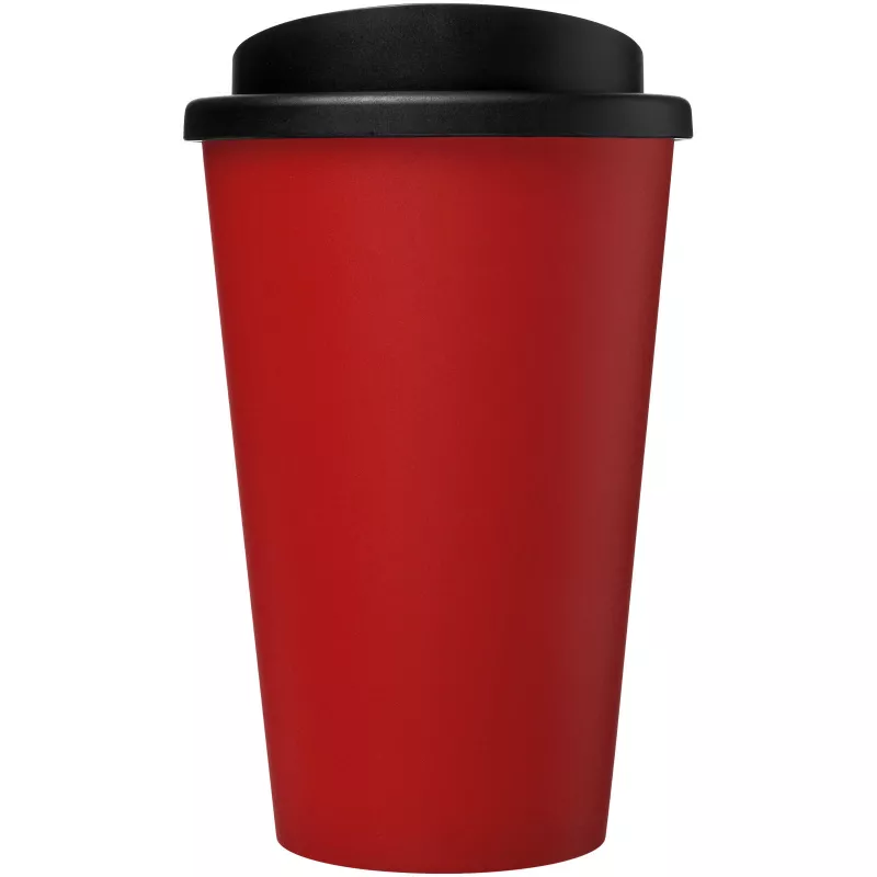Kubek termiczny americano® o pojemności 350 ml z materiałów pochodzących z recyklingu - Czarny-Czerwony (21069121)