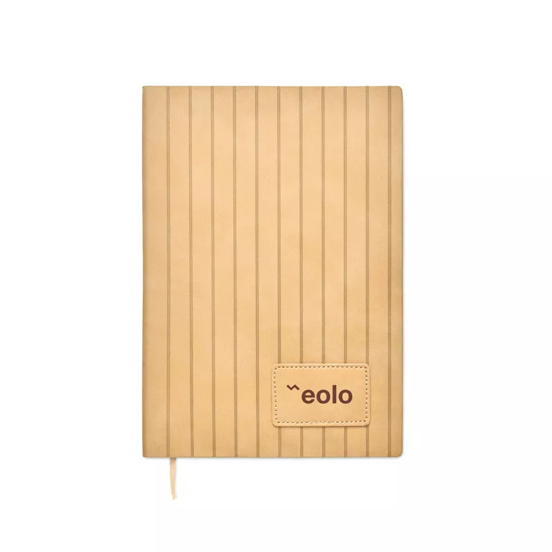 Notes A5 w okładce z PU 80 kartek w linię TINTRAY - Bezowy (MO2663-13)