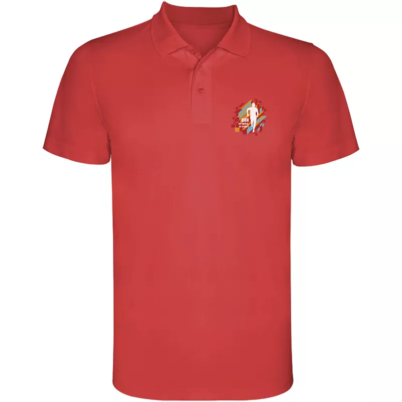 Sportowa koszulka polo z poliestru 150 g/m² ROLY MONZHA 0404 - Czerwony (R0404-RED)