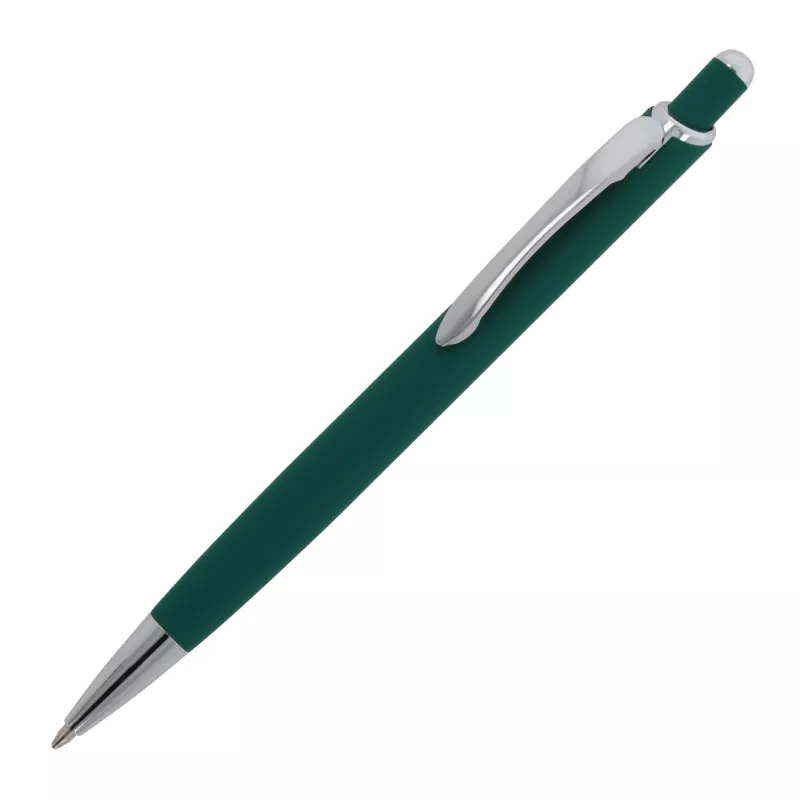 Długopis metalowy gumowany z touch penem Monaco - ciemnozielony (LT87780-N0030)
