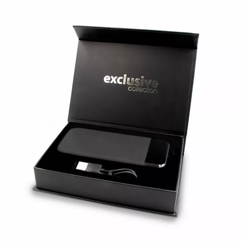 Power bank 10 000 mAh Exclusive Collection, ładowarka bezprzewodowa 5W-15W | Cory - czarny (V1833-03)