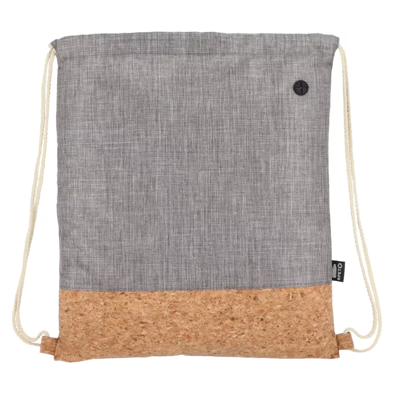 Worek ze sznurkiem R-PET i korek 35 x 40 cm - szary (LT91392-N0061)