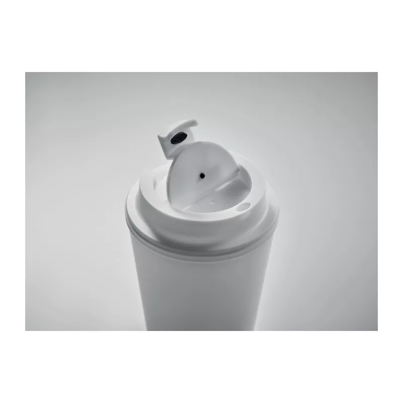 Kubek dwuścienny z PP 300 ml TRIDUS - Bialy (MO6866-06)