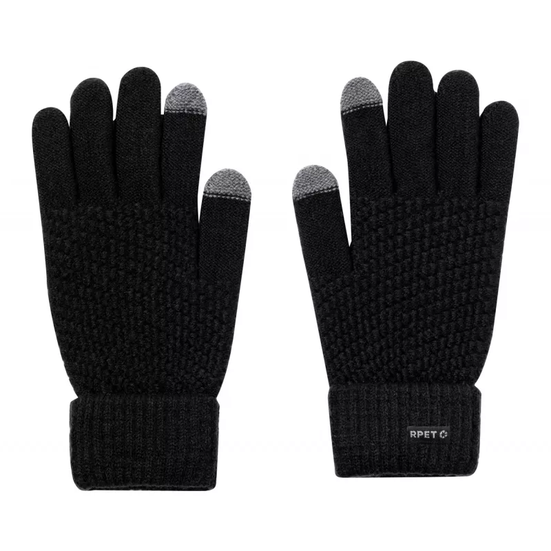 Demsey rękawiczki RPET do ekranów dotykowych - czarny (AP733457-10)