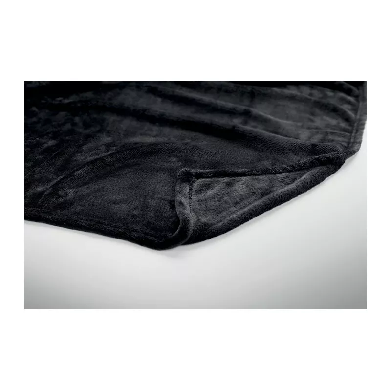 Zestaw koc polarowy i 2 kubki 350 ml AGRADABLE - Czarny (MO3207-03)
