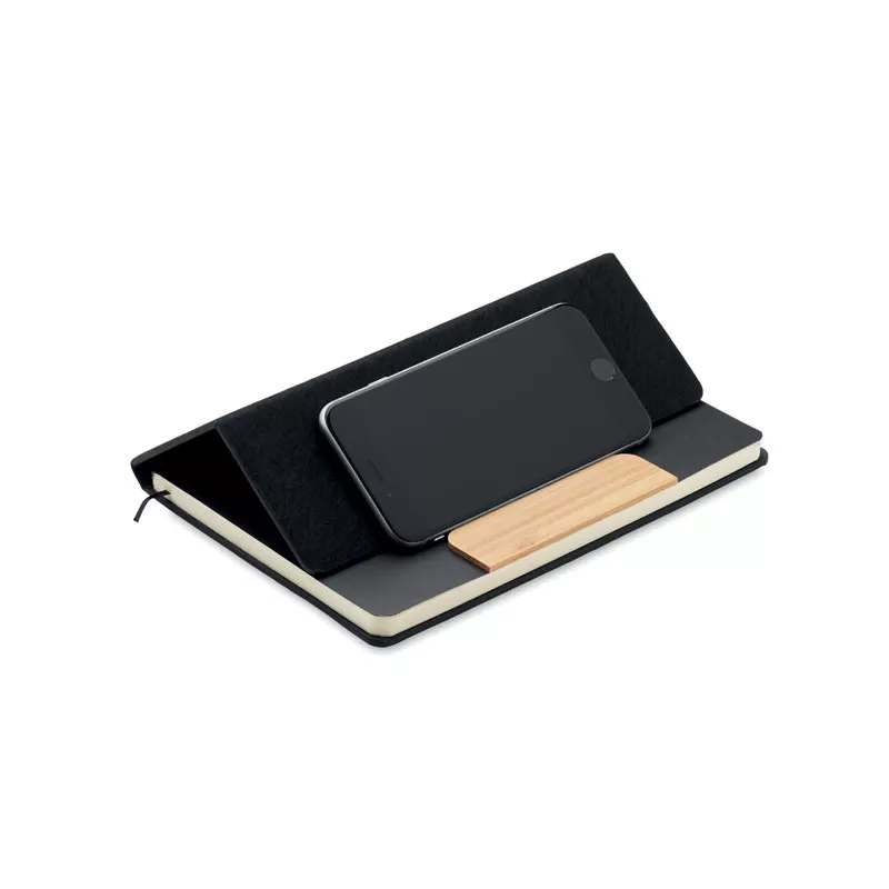 Notes A5 80 kartek w linię z długopisem NOTEMIX - Czarny (MO2390-03)