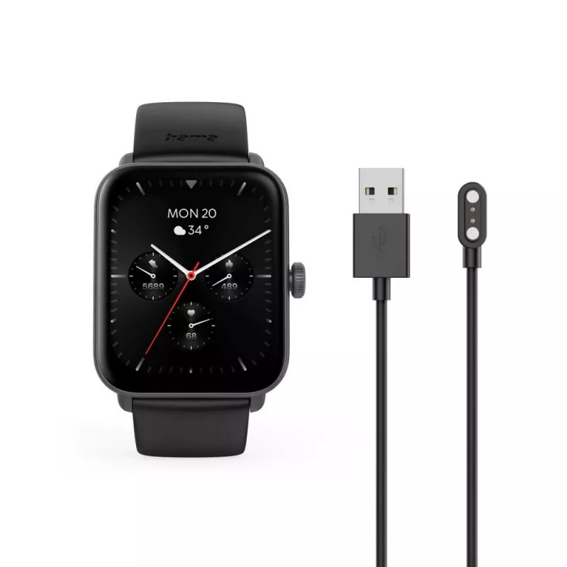 Monitor aktywności Hama Smartwatch 6010 GPS - czarny (VH077-03)