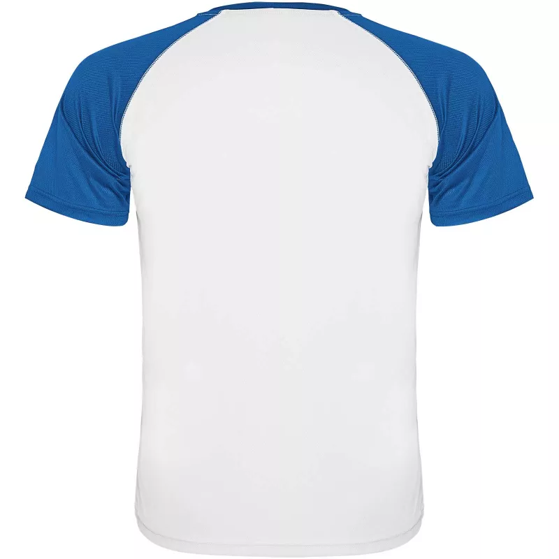 Indianapolis sportowa koszulka dziecięca z krótkim rękawem - Biały-Błękit królewski (K6650-ROYAL-WHITE)