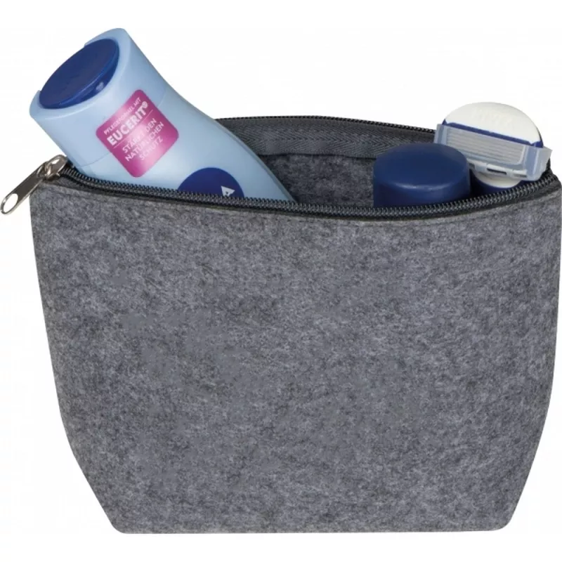 Kosmetyczka z filcu rPET CREMONA - ciemnoszary (424977)