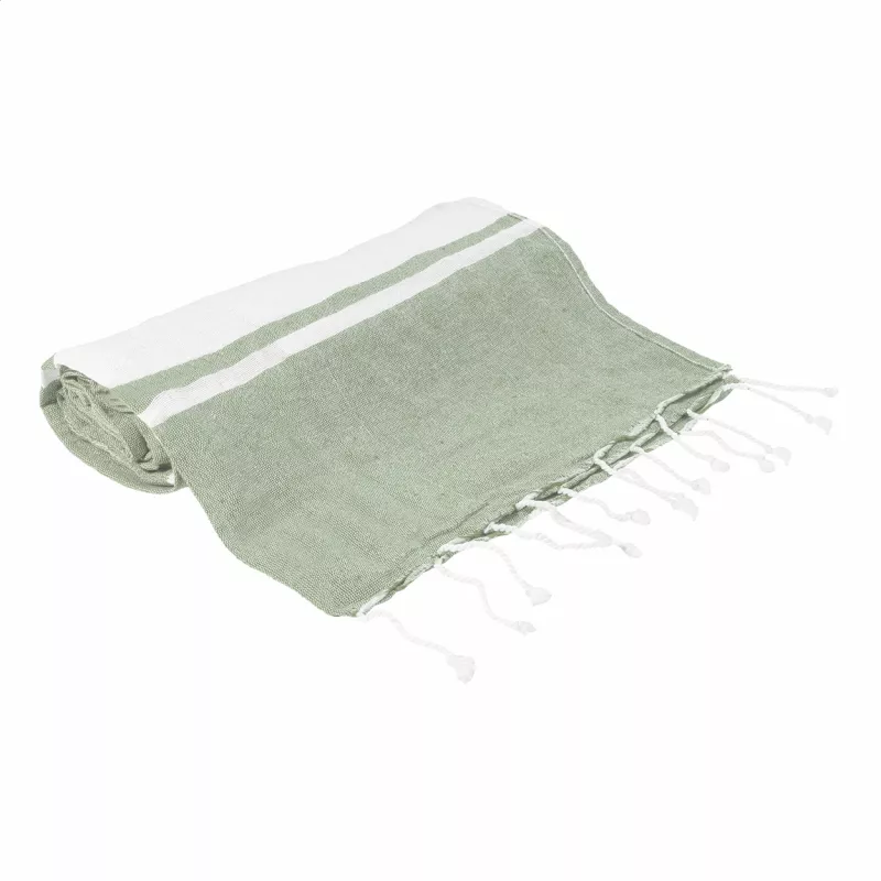 Tortuga ręcznik plażowy z recyklingowanej bawełny i torba ze ściągaczem - zielony (AP800605-07)