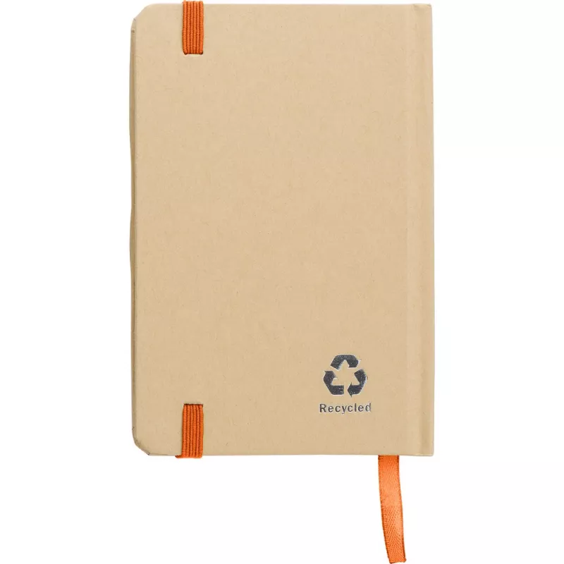 Notatnik A6 z papieru kraftowego z recyklingu - pomarańczowy (V1164-07)