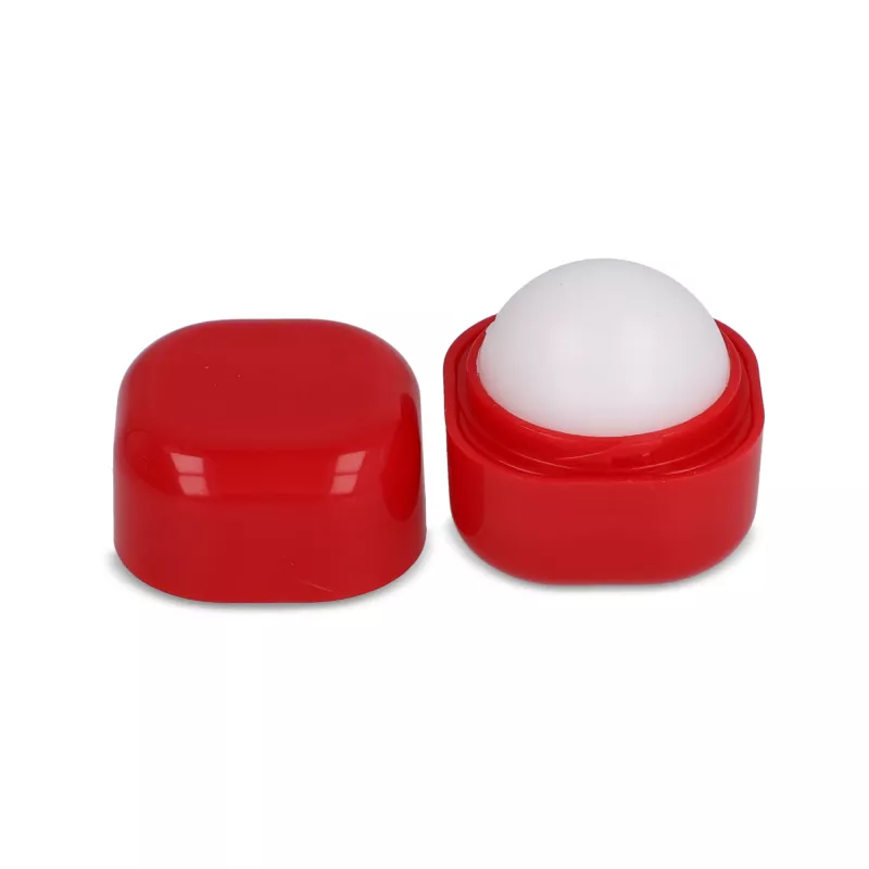 Sześcienny balsam do ust z recyklingu ABS - czerwony (LT90484-N0021)