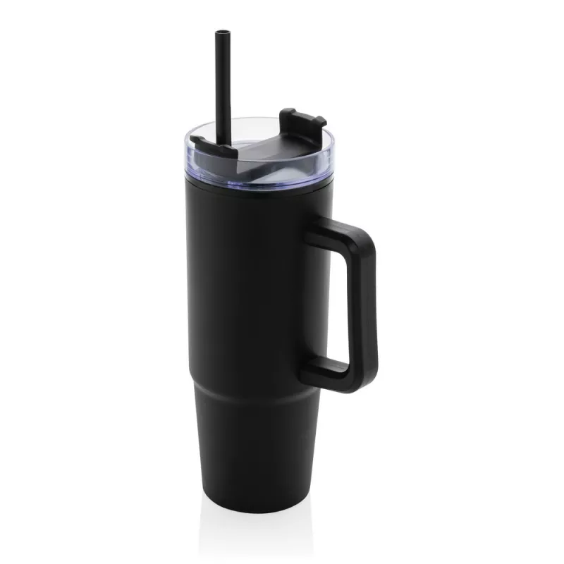 Kubek podróżny 900 ml Tana, plastik z recyklingu - czarny (P437.101)