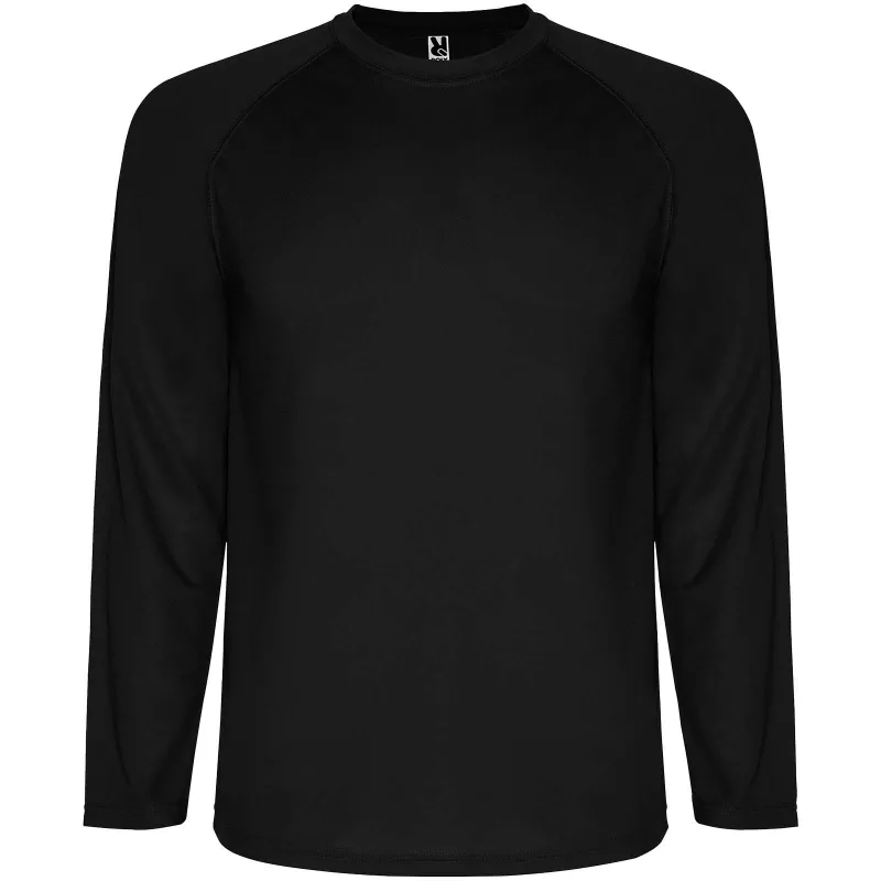 Męska koszulka sportowa Montecarlo z długim rękawem - Czarny (R0415-BLACK)