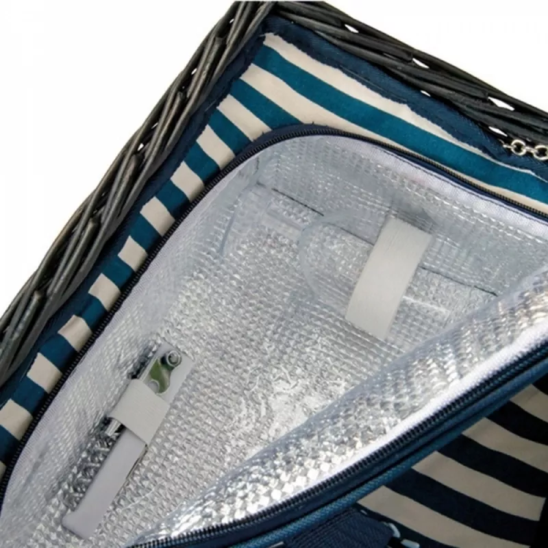 Kosz piknikowy dla 2 osób RIVA DEL GARDA - czarny (085803)