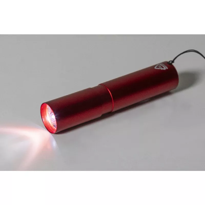 Chargelight Tone latarka akumulatorowa z recyklingowanego aluminium - czerwony (AP864122-05)