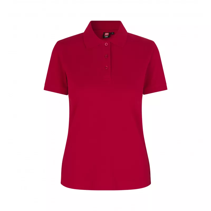 Koszulka bawełniana damska 210 g/m² ID Polo/stretch 527 - Red (0527-RED)