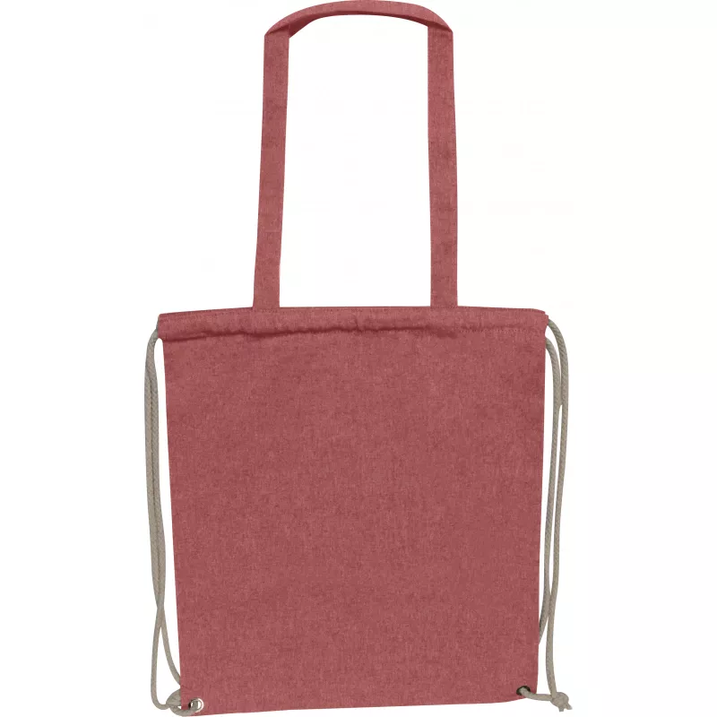 Torbo-plecak bawełna z recyklingu 140 g/m² - czerwony (6254305)