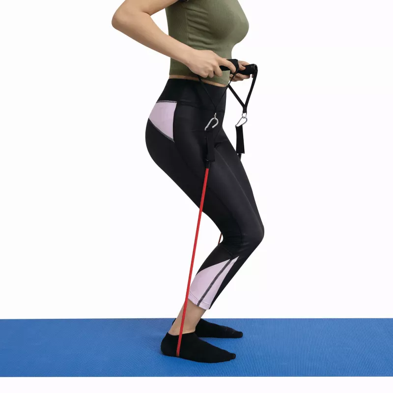 Zestaw gum oporowych do ćwiczeń - czarny, czerwony, niebieski, zielony, żółty (56-0605044)