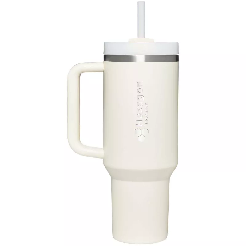 Kubek termiczny Stanley Quencher® H2.0 FlowState™ 890 ml z recyklingowanej stali nierdzewnej - Kramowy (10098110)