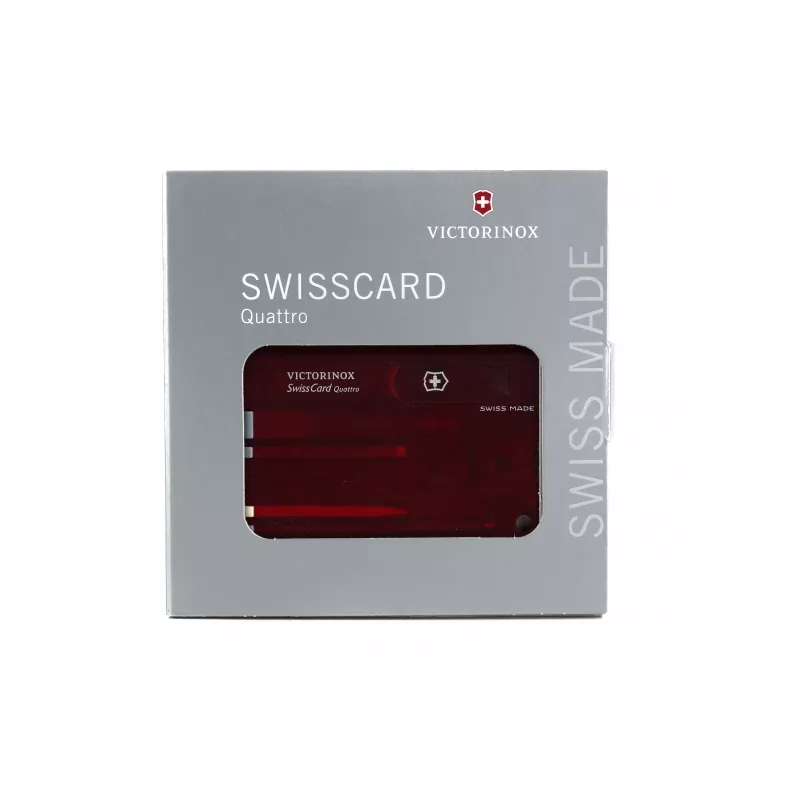 Victorinox SwissCard Quattro - Czerwony transparent (07200T65)