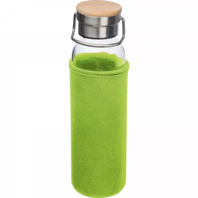 Butelka szklana z pokrowcem 600 ml RAMONA - jasnozielony (6318129)