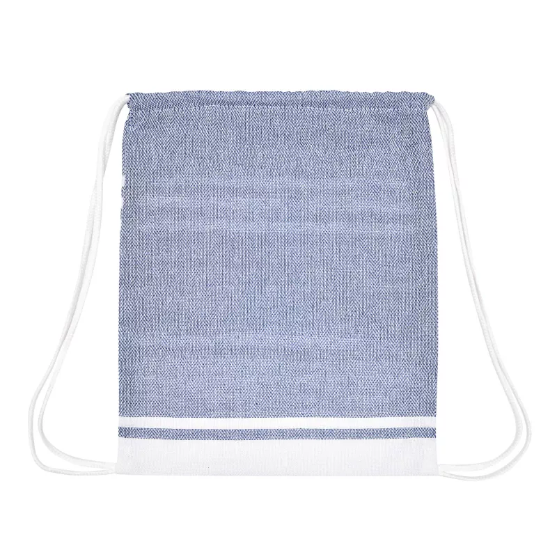 Duży ręcznik plażowy lub do sauny - biały, niebieski (56-1089101)