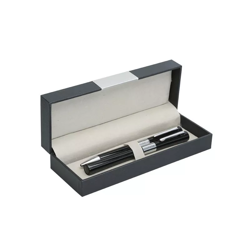 Zestaw piśmienniczy Sandglass - czarny (R01201.A)