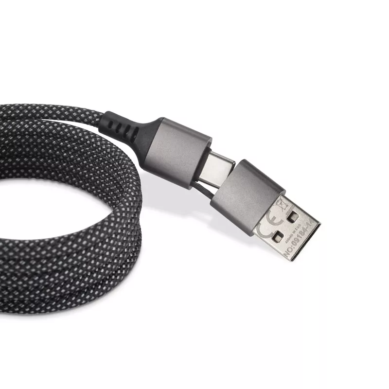 Magnetyczny kabel do ładowania ALEKSA - srebrny (09184-14)