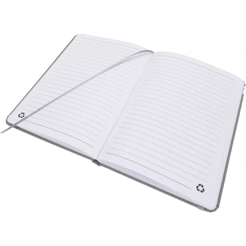 Notatnik A5 w linie z materiałów z recyklingu DOMINIK - szary (2526107)