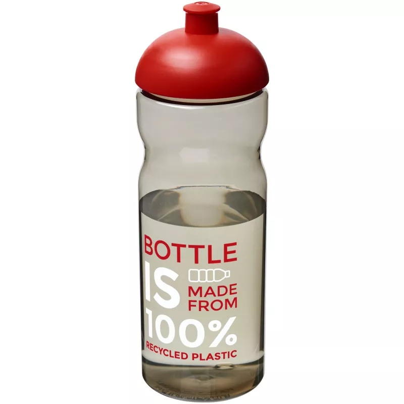 Bidon H2O Eco o pojemności 650 ml z wypukłym wieczkiem - Ciemnografitowy-Czerwony (21009803)