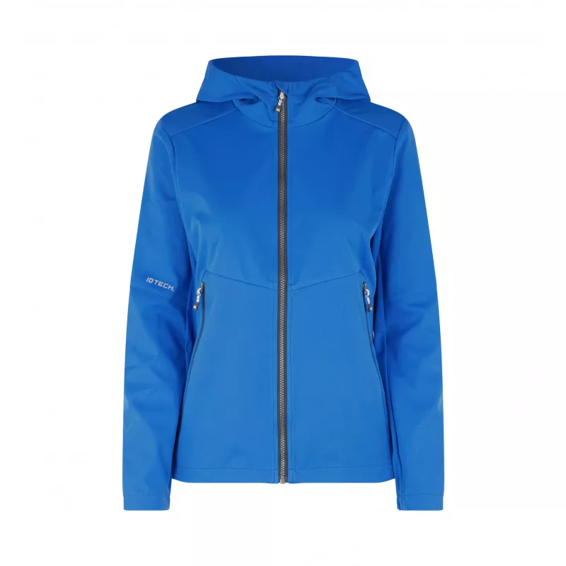 Kurtka damska ID softshell z kapturem 0837 185 g/m² - blue (0837-BLUE)