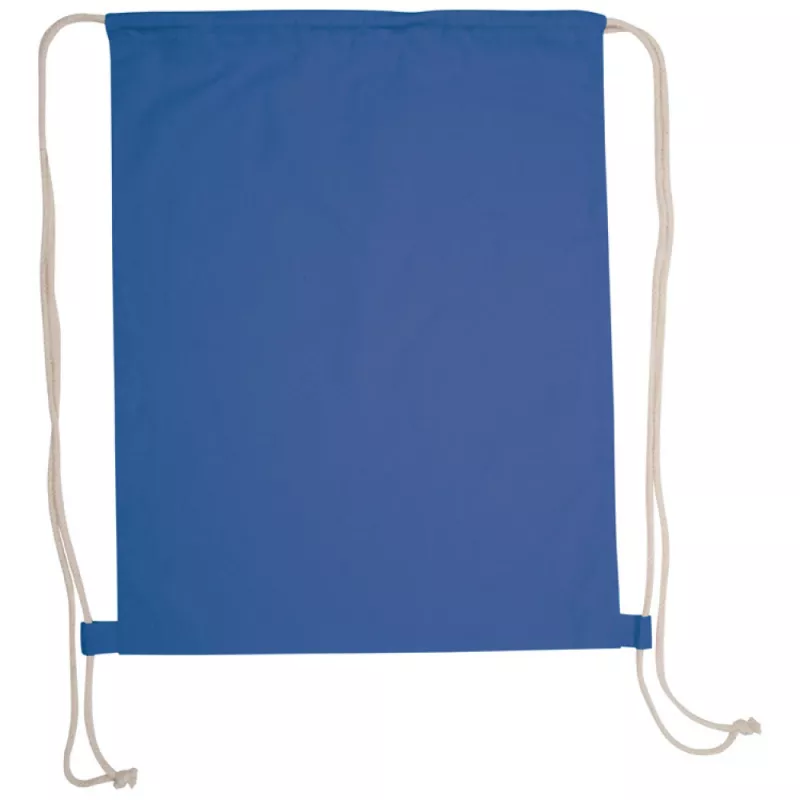 Worek na sznurkach, bawełniany 140g/m², 40 x 52 cm - niebieski (6129804)