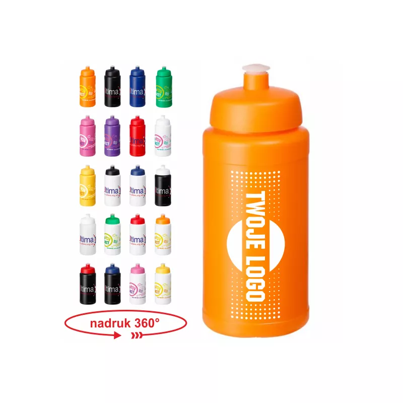 Bidon Baseline® Plus o pojemności 500 ml z wieczkiem sportowym - Pomarańczowy (21068822)