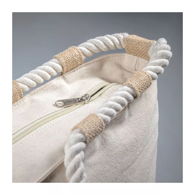 Torba plażowa z płótna i juty 280 g/m² MAKENKE - Bezowy (MO2805-13)