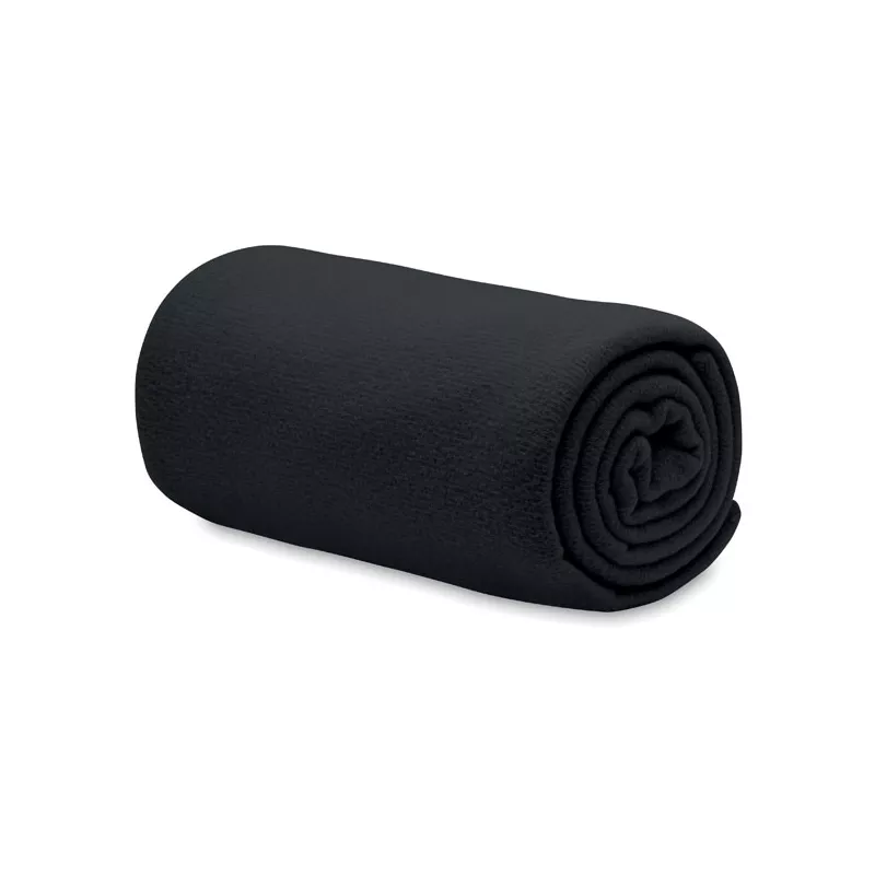 Koc polarowy RPET 120x150 cm 130 g/m² BOGDA - Czarny (MO6805-03)