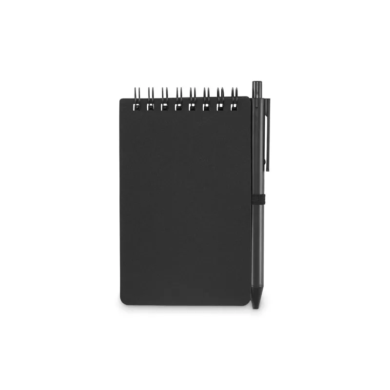 Notes wodoodporny z długopisem 50 kartek w linię KIT - Czarny (MO2889-03)