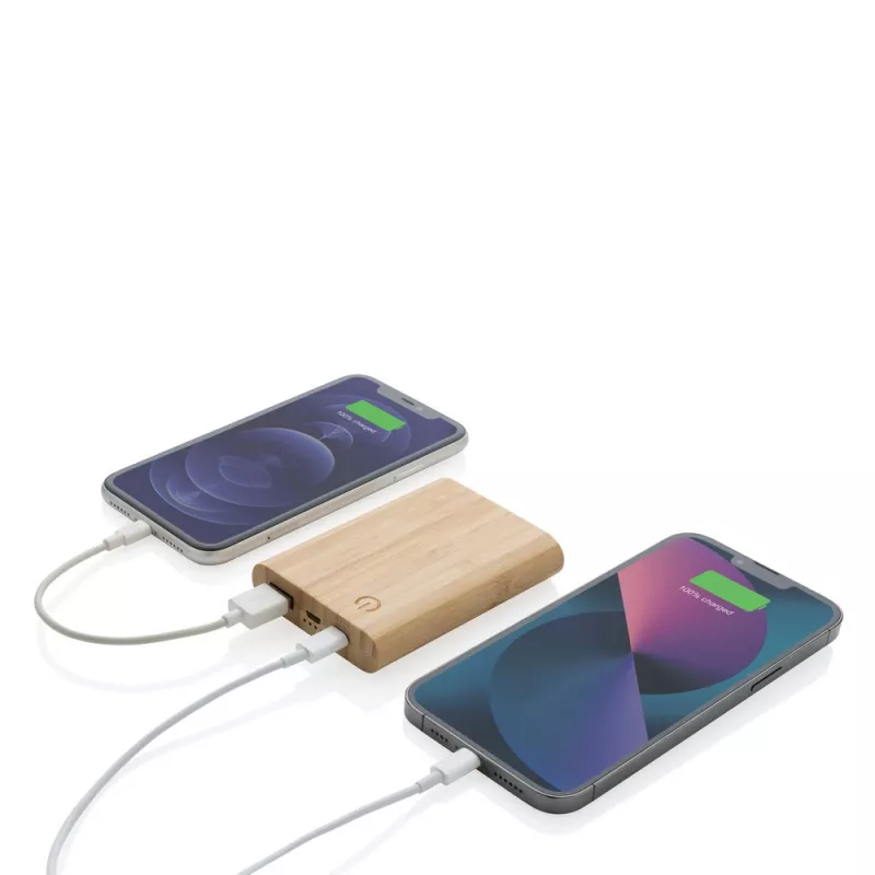 Bambusowy power bank 5000 mAh - brązowy (P322.259)